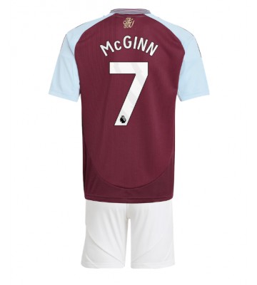 Aston Villa John McGinn #7 Hemmatröja Barn 2024-25 Kortärmad (+ Korta byxor)